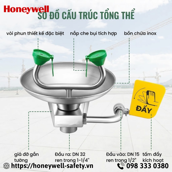 Bồn rửa mắt và tắm khẩn cấp AZD 1104T