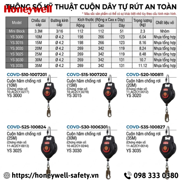 Dây cứu sinh tự co 20M COVD-S20-100811